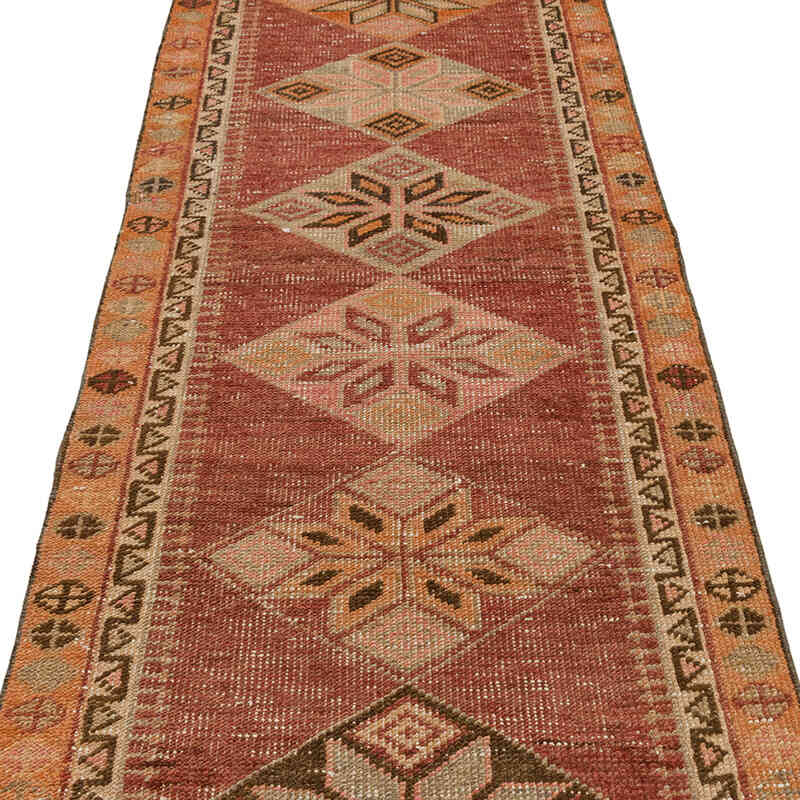 Vintage Tribal Runner Rug - 2' 9" x 12' 4" (33" x 148") - K0075419