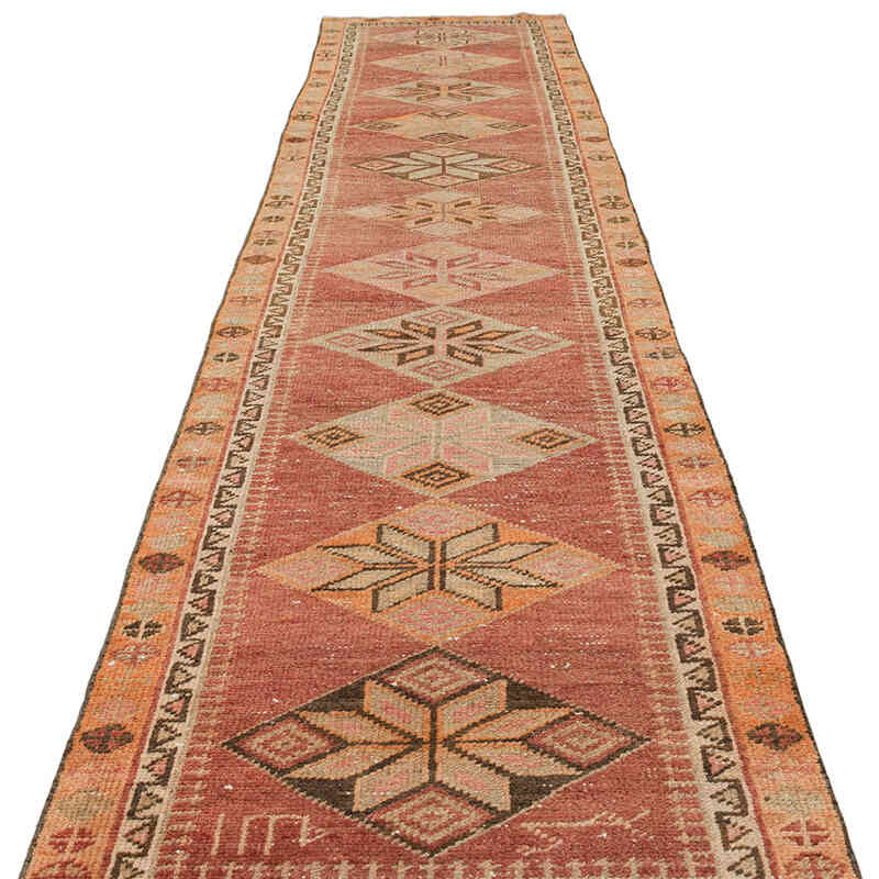 Vintage Tribal Runner Rug - 2' 9" x 12' 4" (33" x 148") - K0075419
