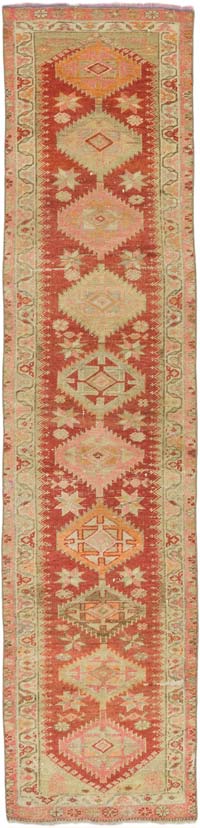 Alfombra Vintage de pasillo - 79 cm x 326 cm