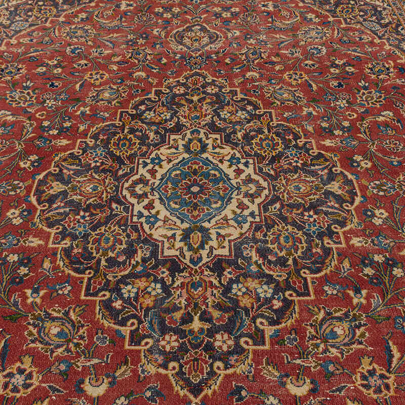 Vintage Hand-Knotted Oriental Rug - 9' 7" x 13' 9" (115" x 165") - K0075429