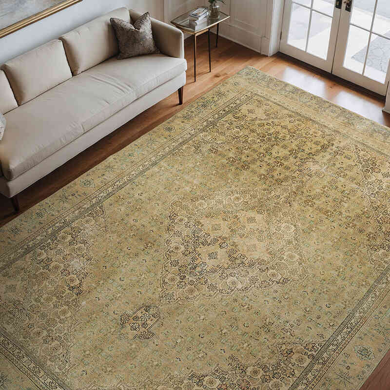 Vintage Hand-Knotted Oriental Rug - 9' 2" x 12'  (110" x 144") - K0075432