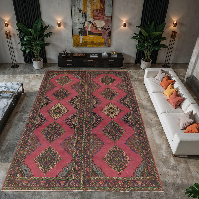 Alfombra Vintage Turca Anudada a Mano - 287 cm x 425 cm - K0075442