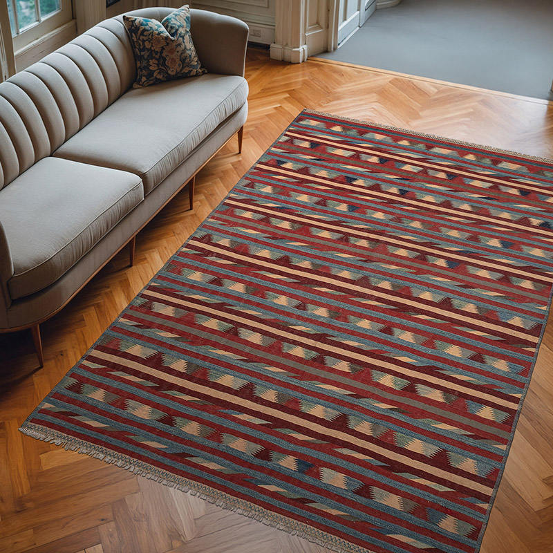 Yeni Kök Boya El Dokuma Kilim - 204 cm x 305 cm - K0075485