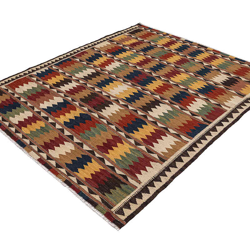New Hand-Woven Kilim Rug - 5' 5" x 6' 4" (65" x 76") - K0075491