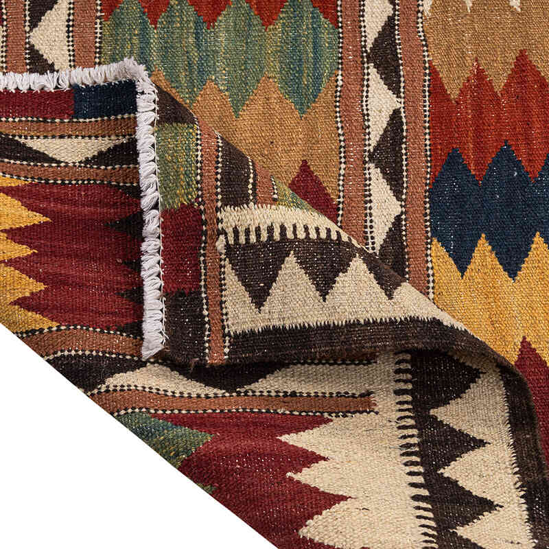 New Hand-Woven Kilim Rug - 5' 5" x 6' 4" (65" x 76") - K0075491