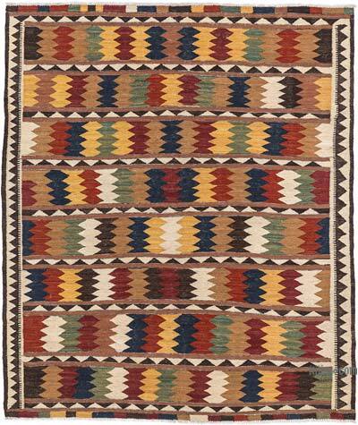 New Hand-Woven Kilim Rug - 5' 5" x 6' 4" (65" x 76")