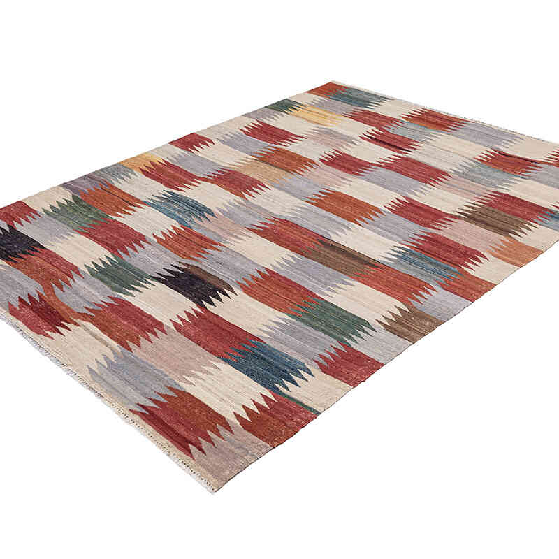 New Hand-Woven Kilim Rug - 4' 9" x 6' 6" (57" x 78") - K0075492