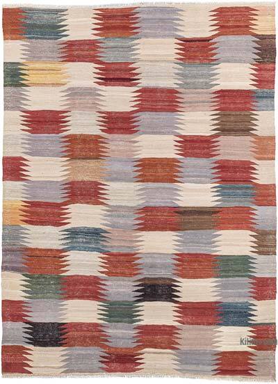 New Hand-Woven Kilim Rug - 4' 9" x 6' 6" (57" x 78")