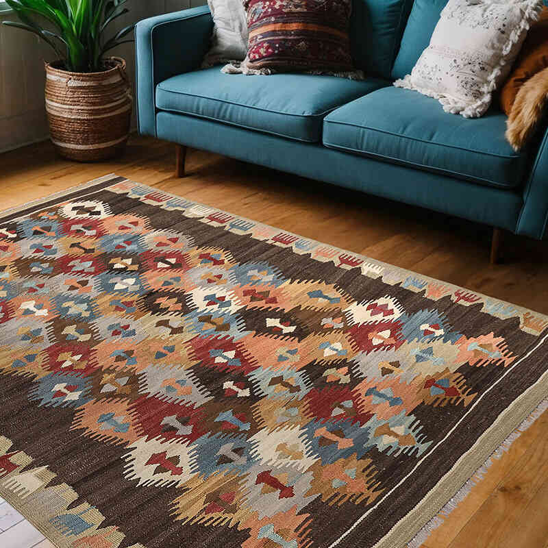 Nueva Alfombra Kilim - 152 cm x 210 cm - K0075493