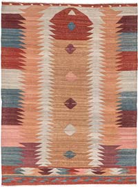 New Hand-Woven Kilim Rug - 5' 1" x 6' 8" (61" x 80")