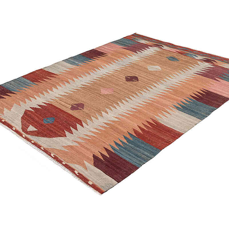 New Hand-Woven Kilim Rug - 5' 1" x 6' 8" (61" x 80") - K0075494