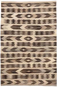 New Hand-Woven Kilim Rug - 6' 4" x 9' 7" (76" x 115")