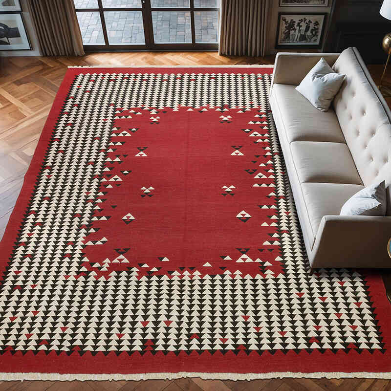 New Handwoven Turkish Kilim Rug - 10' 1" x 13' 2" (121" x 158") - K0075524