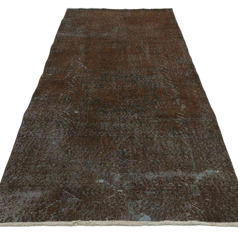Over-dyed Vintage Hand-Knotted Turkish Runner - 3' 3" x 7' 10" (39" x 94") - K0075528