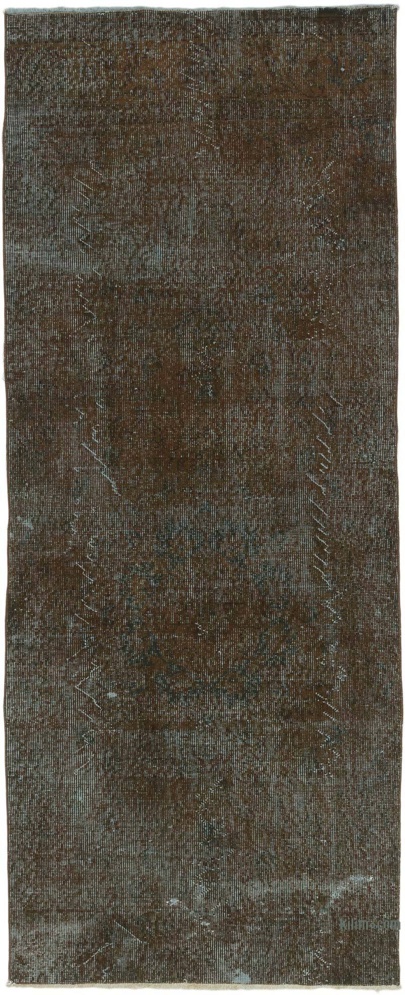 Over-dyed Vintage Hand-Knotted Turkish Runner - 3' 3" x 7' 10" (39" x 94") - K0075528