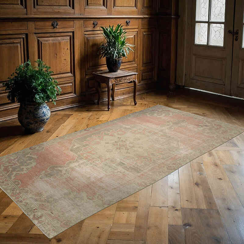 Vintage Turkish Hand-Knotted Rug - 4' 2" x 8' 1" (50" x 97") - K0075530