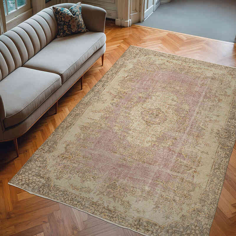 Vintage Turkish Hand-Knotted Rug - 6' 9" x 9' 10" (81" x 118") - K0075535