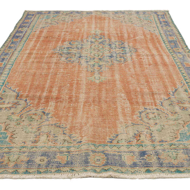 Alfombra Vintage Turca Anudada a Mano - 187 cm x 274 cm - K0075539