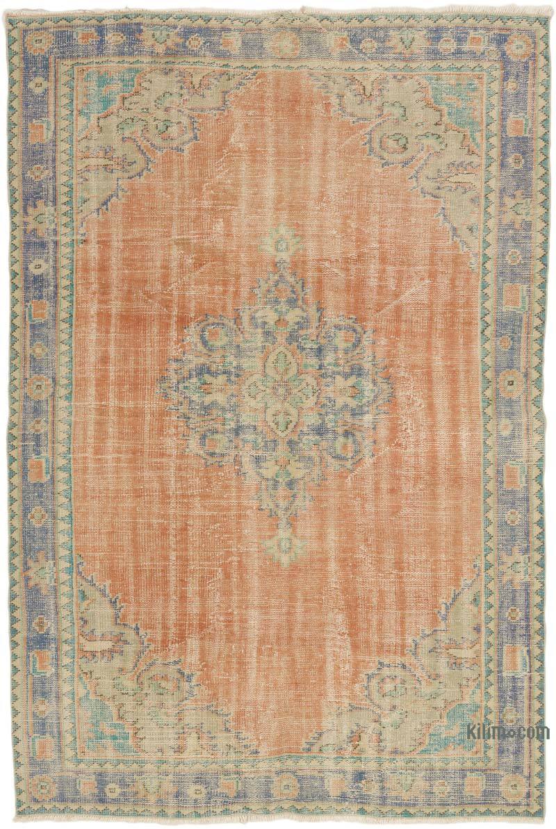 Alfombra Vintage Turca Anudada a Mano - 187 cm x 274 cm - K0075539
