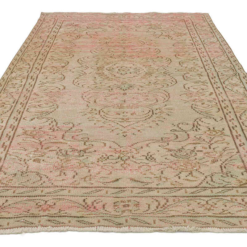 Alfombra Vintage Turca Anudada a Mano - 153 cm x 236 cm - K0075540