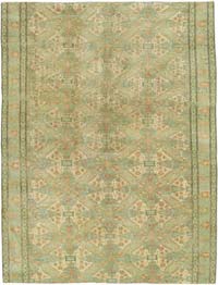 Vintage Turkish Hand-Knotted Rug - 187 cm x 245 cm