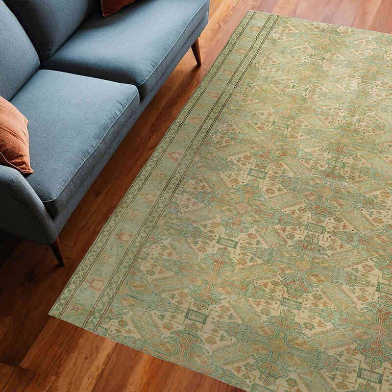 Alfombra Vintage Turca Anudada a Mano - 187 cm x 245 cm - K0075541