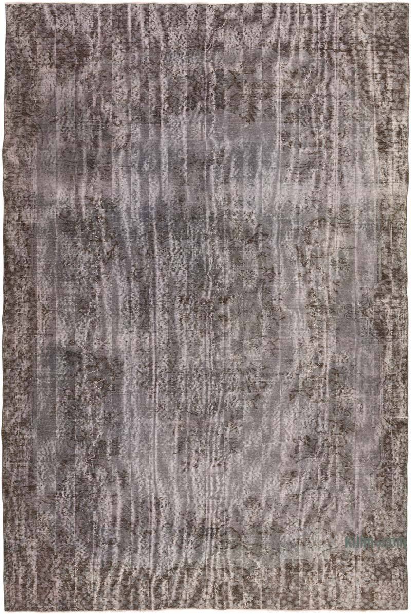Over-dyed Vintage Hand-Knotted Turkish Rug - 6' 1" x 9' 2" (73" x 110") - K0075555