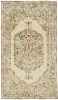 Alfombra Vintage Turca Anudada a Mano - 116 cm x 201 cm