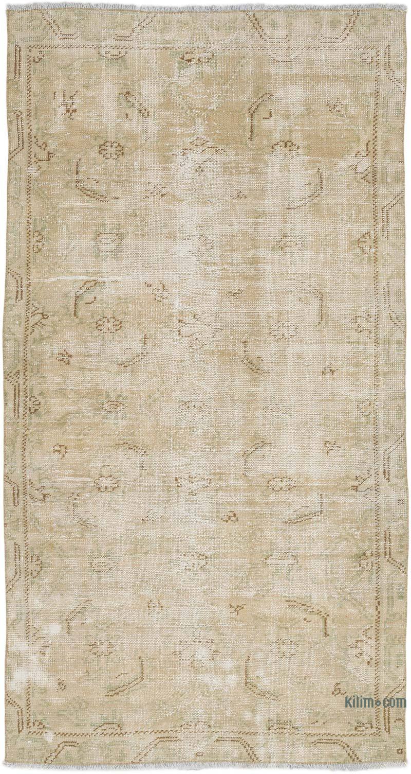 Alfombra Vintage Turca Anudada a Mano - 116 cm x 217 cm - K0075563