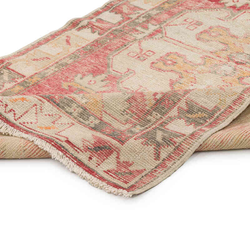 Alfombra Vintage Turca Anudada a Mano - 77 cm x 148 cm - K0075568