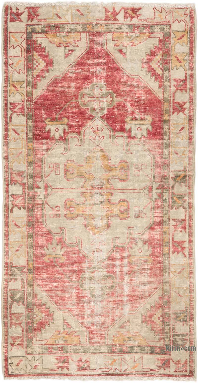 Alfombra Vintage Turca Anudada a Mano - 77 cm x 148 cm - K0075568