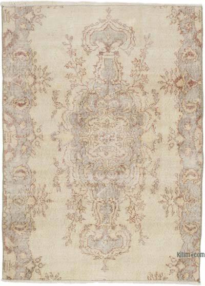 Alfombra Vintage Turca Anudada a Mano - 105 cm x 145 cm
