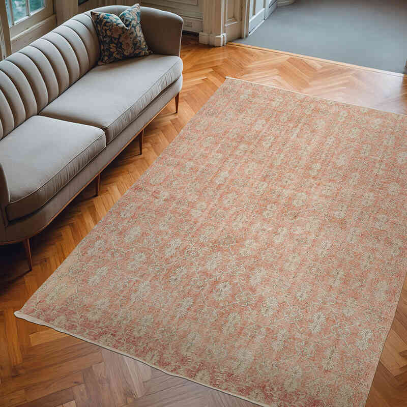 Vintage Turkish Hand-Knotted Rug - 6' 11" x 9' 10" (83" x 118") - K0075576