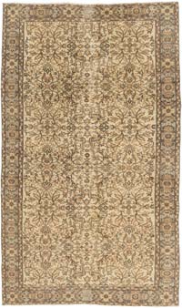 Alfombra Vintage Turca Anudada a Mano - 158 cm x 265 cm