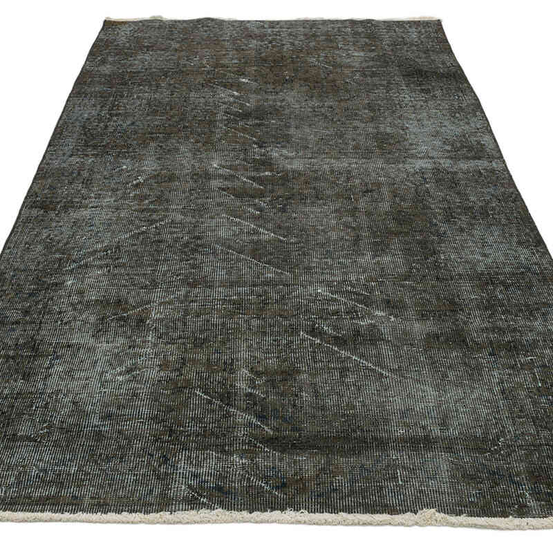 Over-dyed Vintage Hand-Knotted Turkish Rug - 3' 8" x 7'  (44" x 84") - K0075586