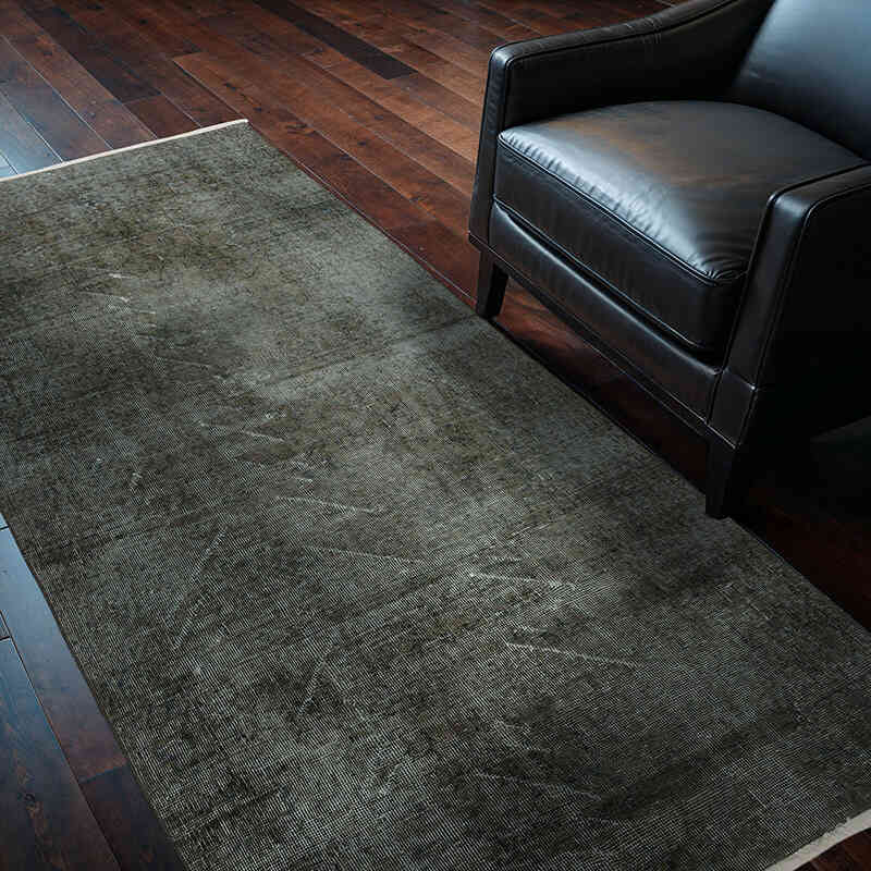 Over-dyed Vintage Hand-Knotted Turkish Rug - 3' 8" x 7'  (44" x 84") - K0075586