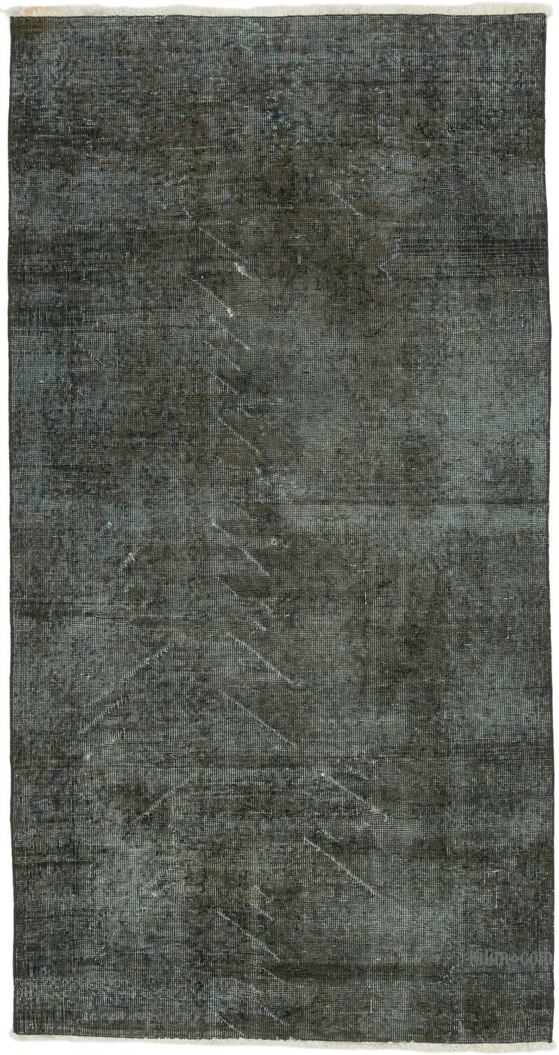 Over-dyed Vintage Hand-Knotted Turkish Rug - 3' 8" x 7'  (44" x 84") - K0075586