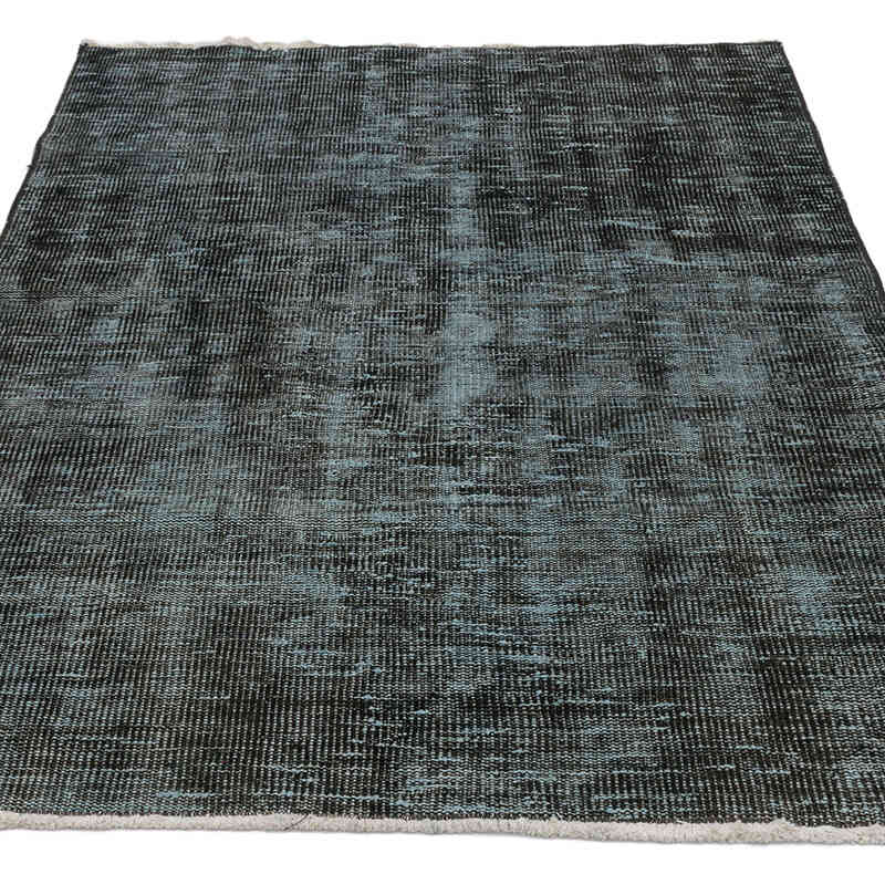 Over-dyed Vintage Hand-Knotted Turkish Rug - 3' 7" x 4' 7" (43" x 55") - K0075588