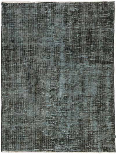Alfombra Turca Vintage Sobre-teñida - 108 cm x 140 cm