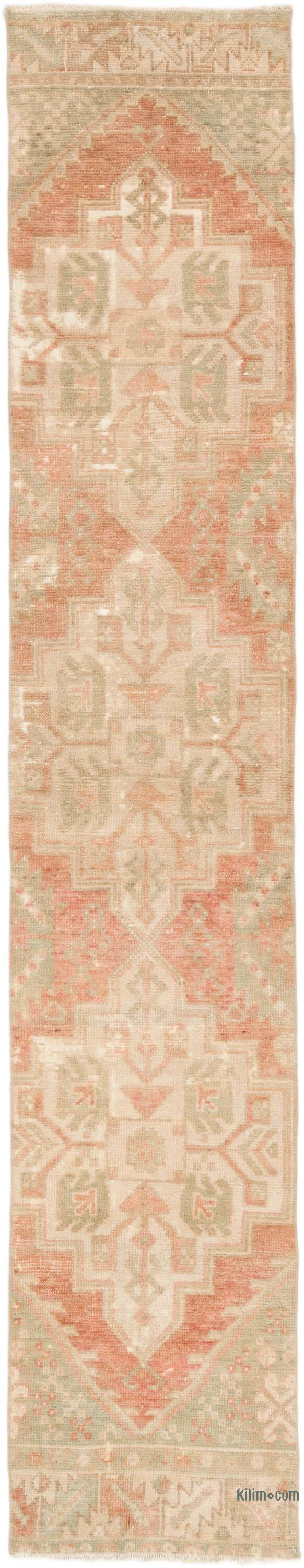 Vintage Turkish Hand-Knotted Runner - 1' 8" x 9'  (20" x 108") - K0075594