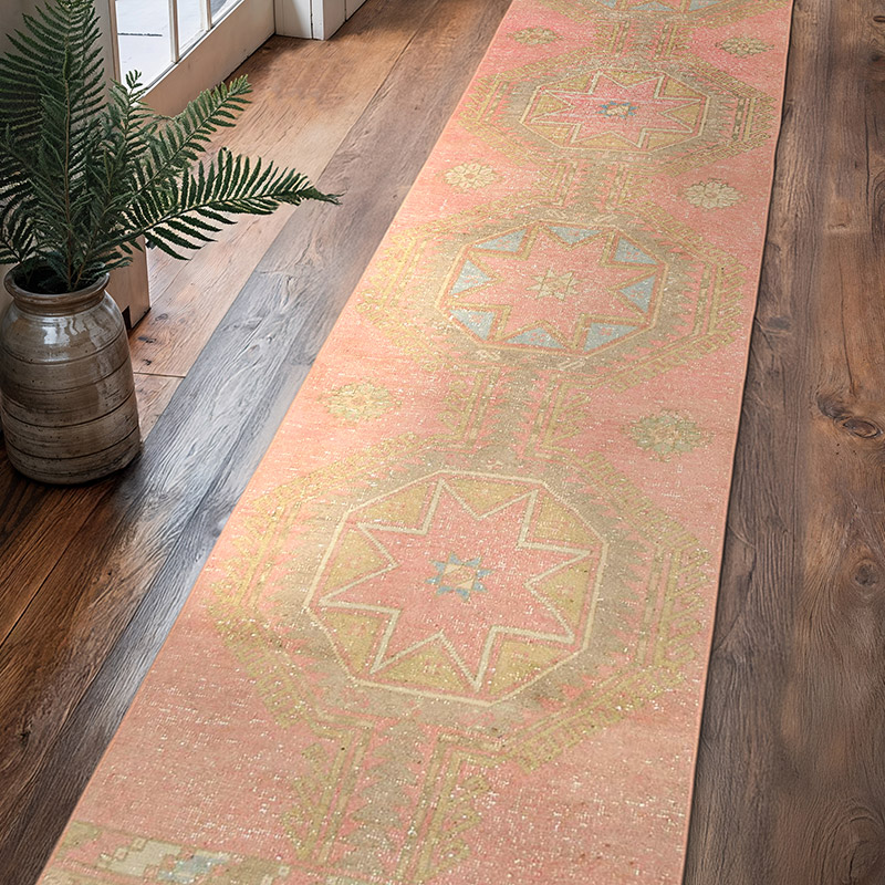 Alfombra Turca Vintage De Pasillo - 80 cm x 390 cm - K0075597