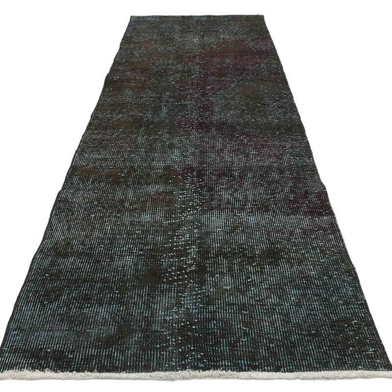 Boyalı El Dokuma Vintage Halı Yolluk - 94 cm x 304 cm - K0075598