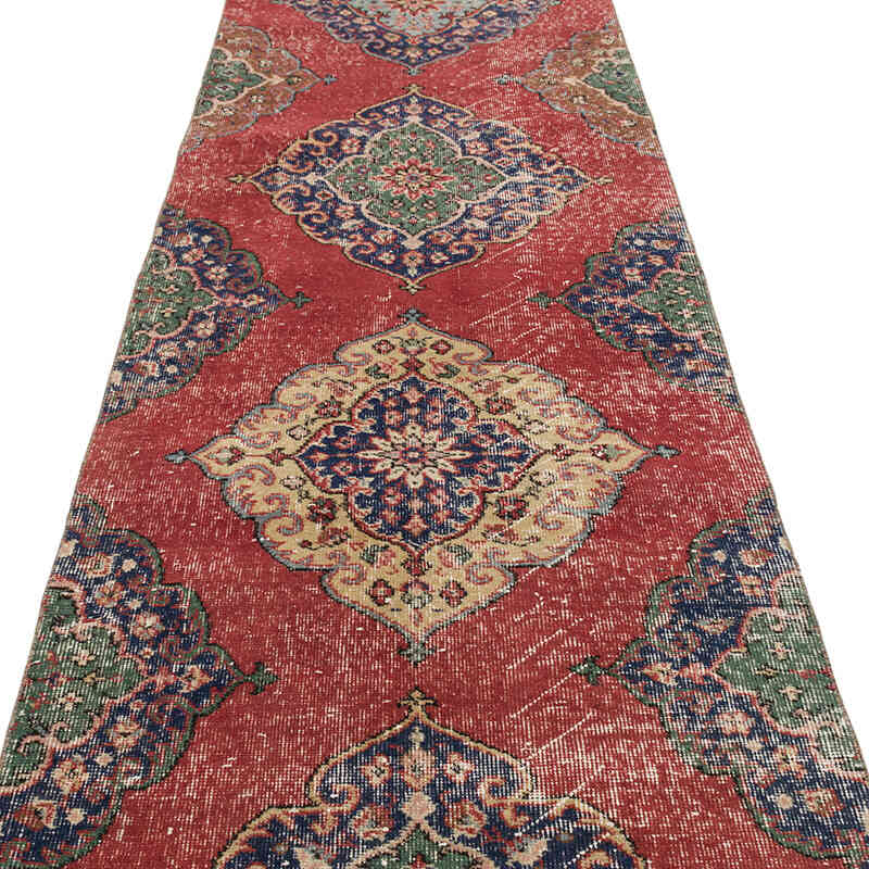 Vintage Turkish Hand-Knotted Runner - 3' 1" x 12' 8" (37" x 152") - K0075607