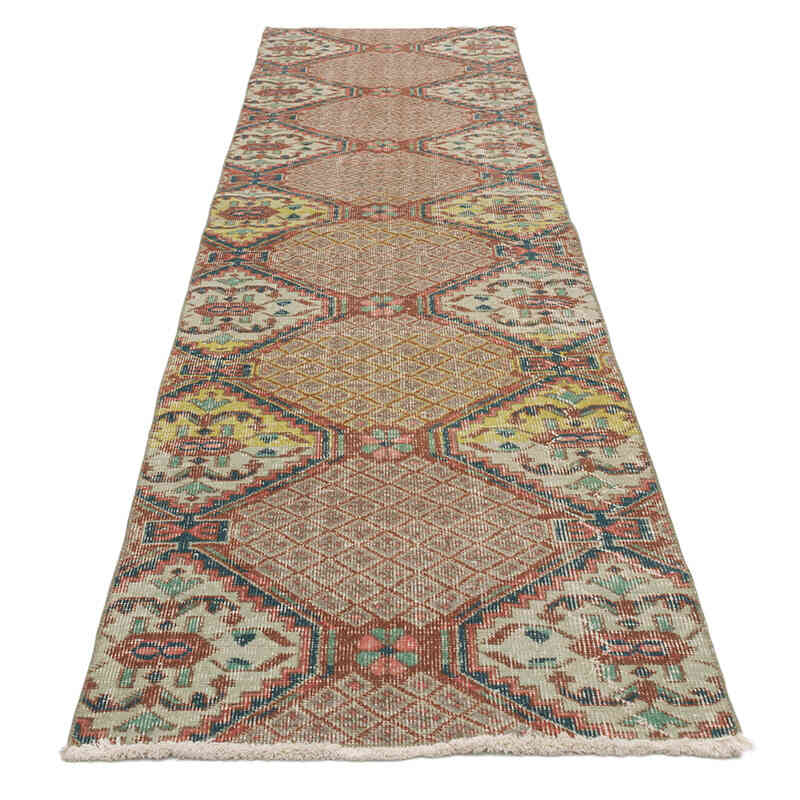 Vintage Turkish Hand-Knotted Runner - 2' 5" x 8' 11" (29" x 107") - K0075610