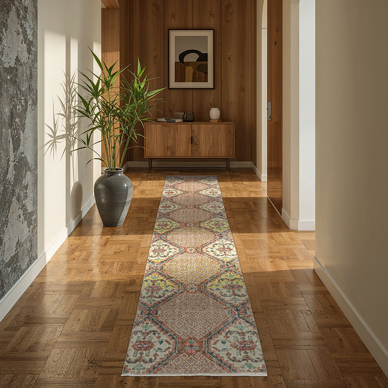 Vintage Turkish Hand-Knotted Runner - 2' 5" x 8' 11" (29" x 107") - K0075610