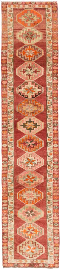 Alfombra Vintage de pasillo - 86 cm x 384 cm