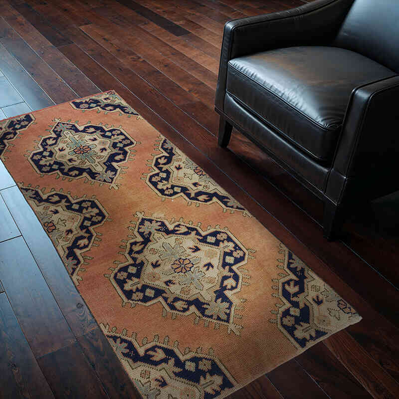Alfombra Vintage Turca Anudada a Mano - 85 cm x 173 cm - K0075619