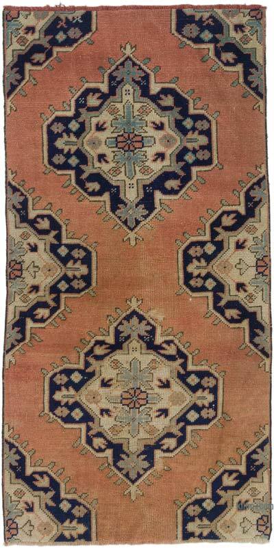 Alfombra Vintage Turca Anudada a Mano - 85 cm x 173 cm