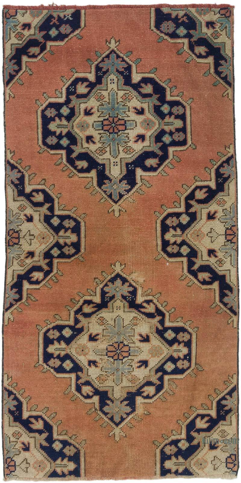 Alfombra Vintage Turca Anudada a Mano - 85 cm x 173 cm - K0075619