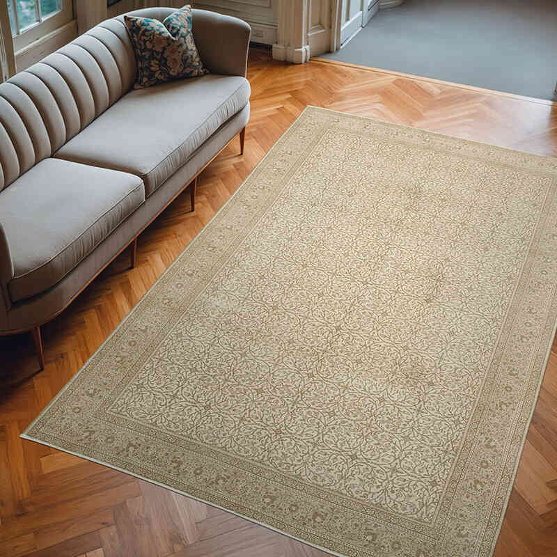 Vintage Turkish Hand-Knotted Rug - 6' 4" x 9' 4" (76" x 112") - K0075626